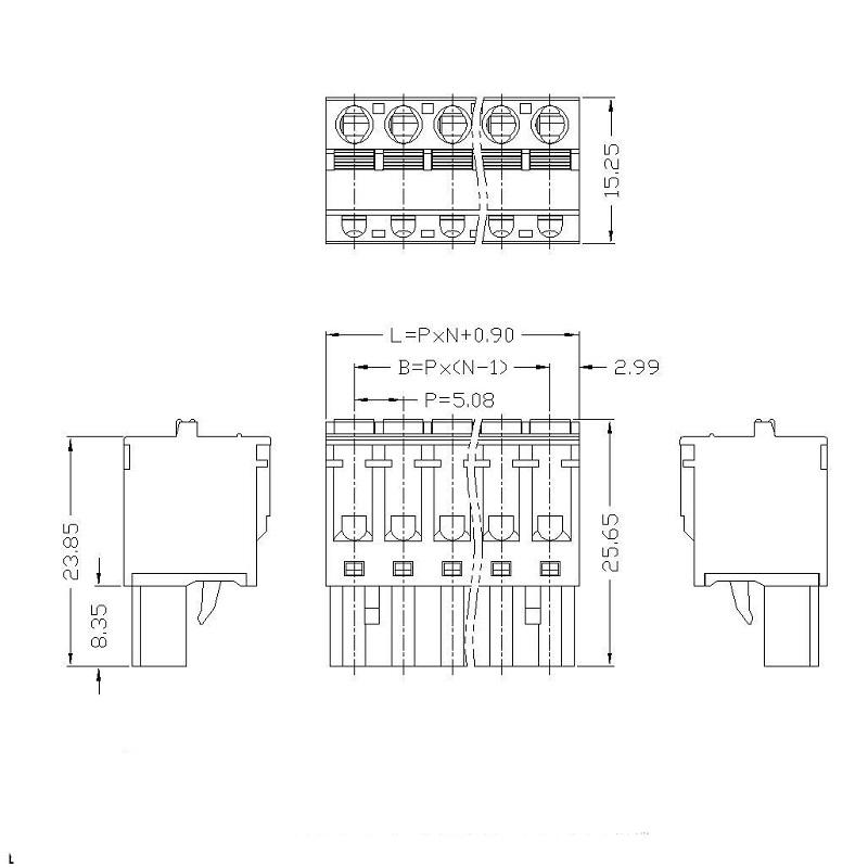 screwless terminal block