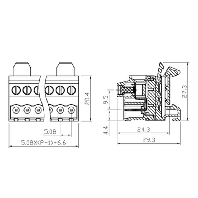 6 pin screw terminal