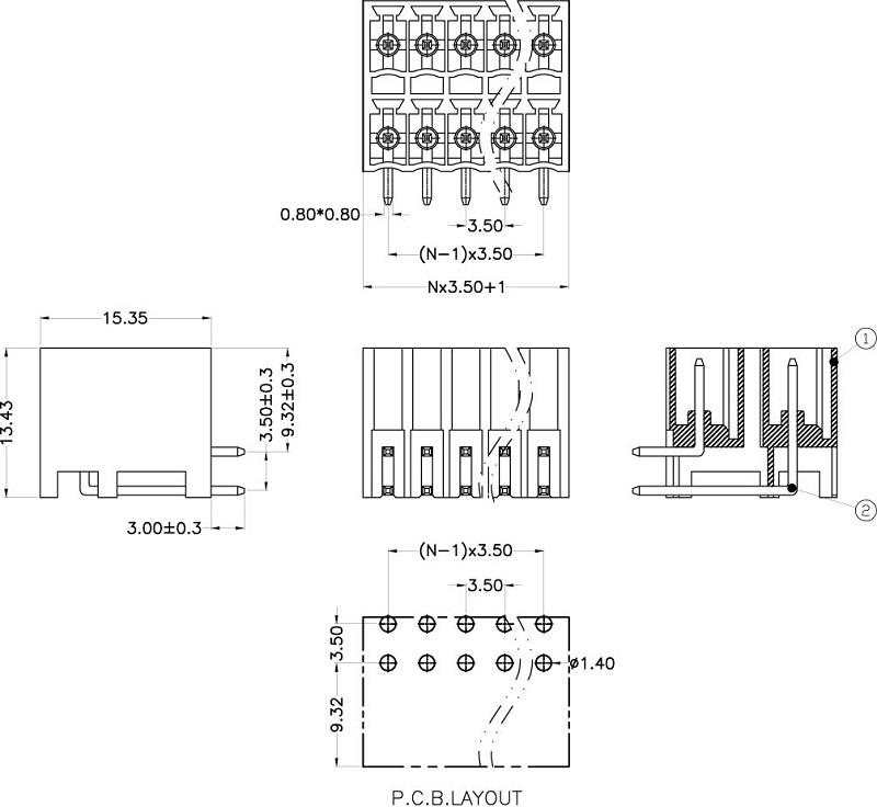 terminal block connector pcb